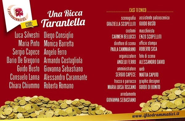 Al Piccolo i Filodrammatici con  Una Ricca Tarantella